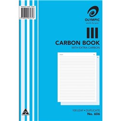 OLYMPIC RULED CARBON BOOKS 606 Dup 100Leaf 250x200mm